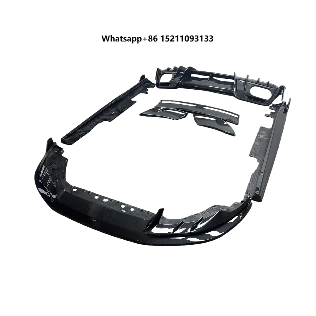 Paktechz Style Body KiRoma Upgrade Dry Carbon Fiber Parts Front Lip Side Skirt Rear Spoiler Rear Lip Tuning