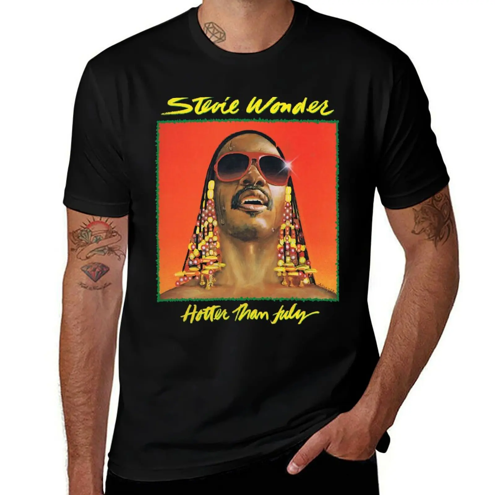 STEVIE WONDER ALBUM 2018 CANCAN T-Shirt Large Size Short Sleeve T-Shirt