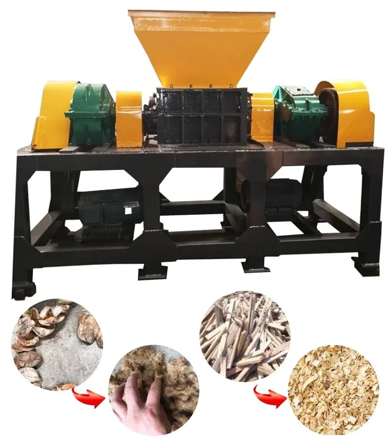 Electric Leaf Tungsten Biomass Garden Tractor Straw Coconut Shredding Small Root Industrial Wood 240v Maize Stalk Shredder