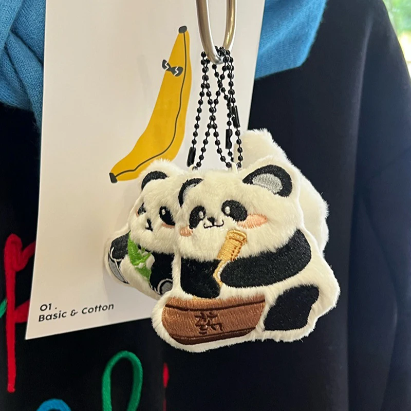 Cartoon Pluche Schattige Panda Pop Speelgoed Hanger Rugzak Ophangingen Ornament Accessoires Geschenken