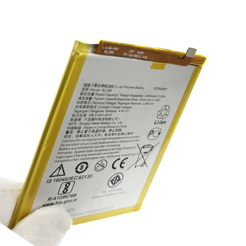 Genuine Replacement 3500mAh BL298 Battery For Lenovo S5Pro S5 Pro GT L58041 L58091 BL 298 Phone Batteries+FREE Kit Tools