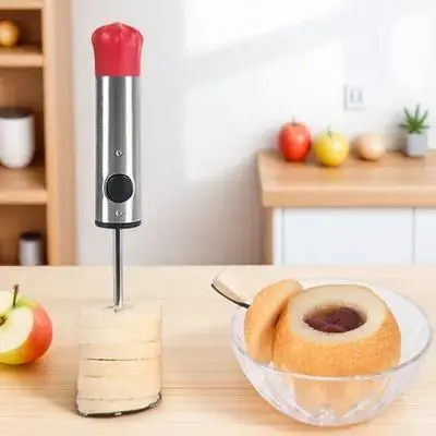 

1 set 1 Set Stainless Steel Fruit Vegetable Core Remover Coring Tool Kitchen Gadget Ergonomic Handle Multi Size Red Color