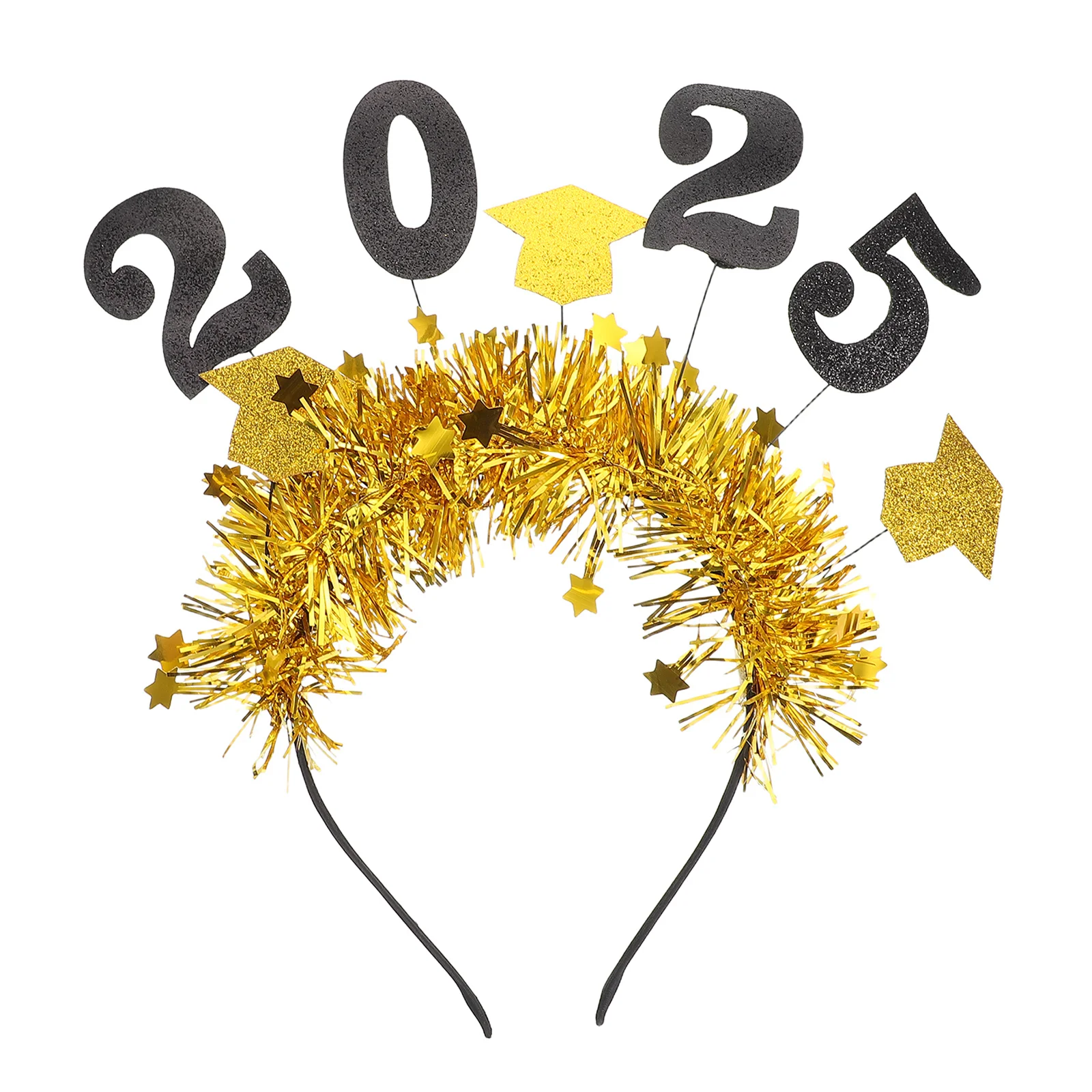 

2025 Graduation Headband Glitter Sparkles Star Hairband Spring Design Secure Fit Grad Hat Head Bopper Women Girls Party