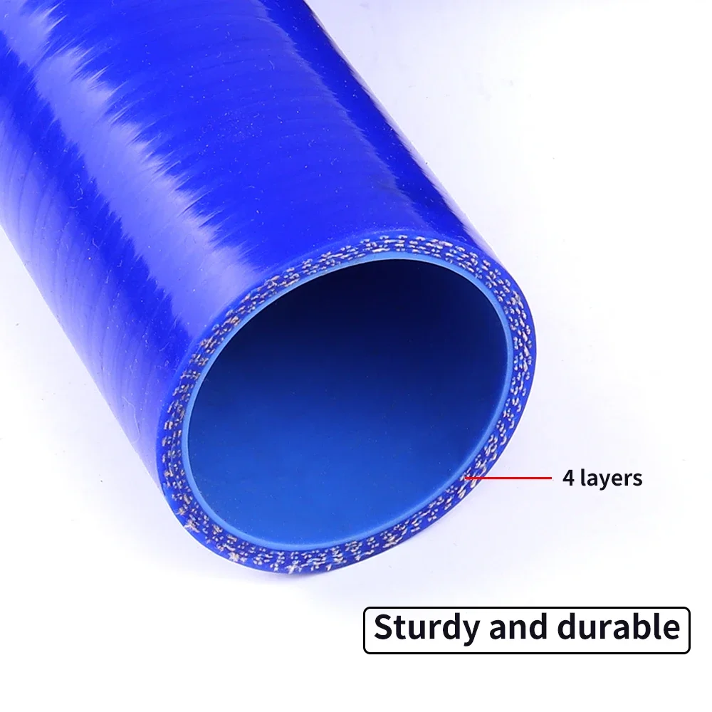 Runsco ID 38/45/51/57/60/63/70/76/80/83/89mm Silicone Turbo Intake Pipe 45° Silicone Elbow Hose Color Blue