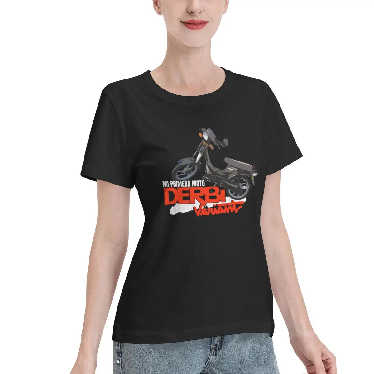 Plus Size Available DERBI VARIANT MY FIRST MOTORCYCLE Women's T-shirt Harajuku High Quality Cotton Shirt