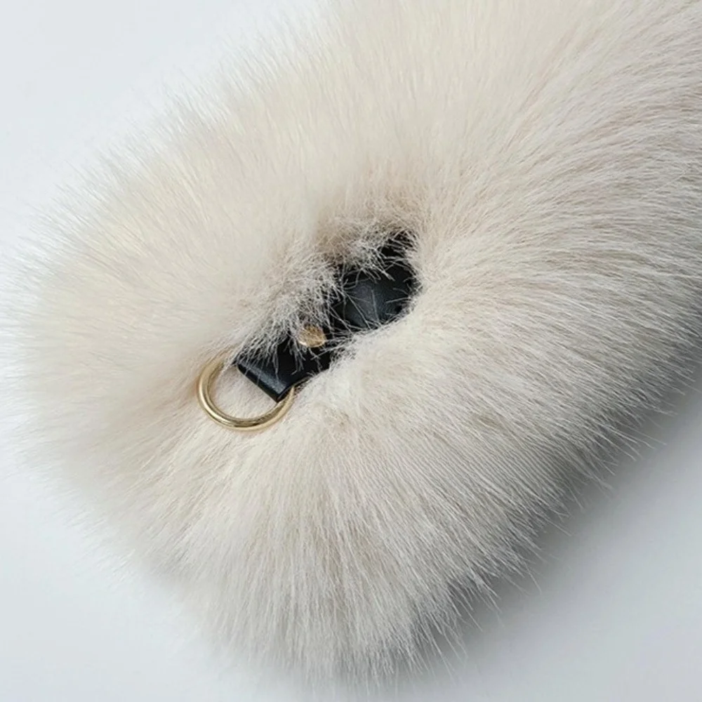 

Модный воротник из искусственного меха, пушистый защитный шарф для шеи, зимнее теплое мягкое пальто, искусственный воротник