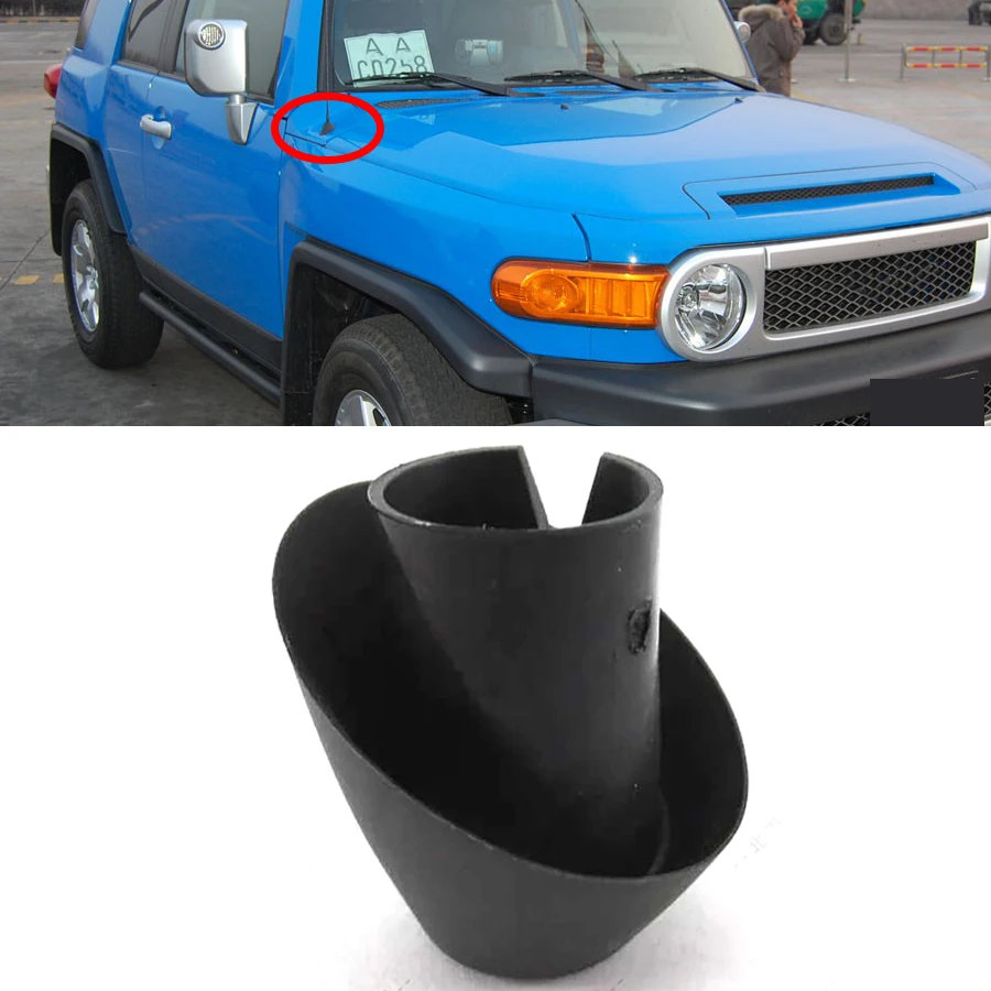 

1Pc Car Antenna Ornament Bezel Mounted Base Fit For Toyota FJ Cruiser 4.0L V6 2007-2022 OEM 86392-35032 Car Accessories