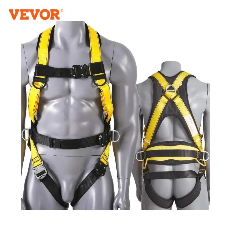 VEVOR Detachable Safety Harness Universal Full Body Harness Work Safety Belt for Constuction Climbing Outdoor ANSI/ASSE Z359.11