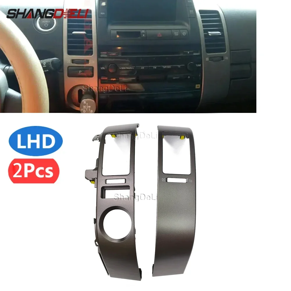 2pc ABS Plastic Center Inner A/C Dash Air Vent Cover Trim For Toyota Prius 2004-2009 Replacement Car Accessories