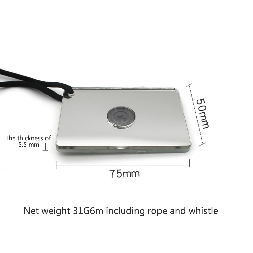 Survival Signal Mirror Emergency Rescue Outdoor Marine Kayak Mirror Reflection Signal Mirror Traval Hiking Accessory