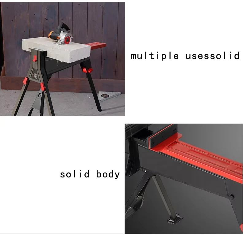 Portable Workstation Clamping System Jaw Horse Clamp Bench Folding Saw Horse Work Table