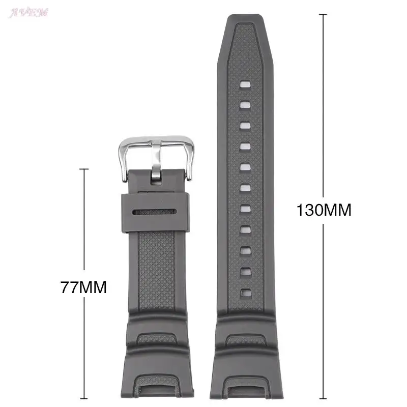 Resin TPU Strap For Casio Watch SGW-100 Replace Watchband Waterproof Sport Wrist Belt Stainless Steel Buckle Accessories