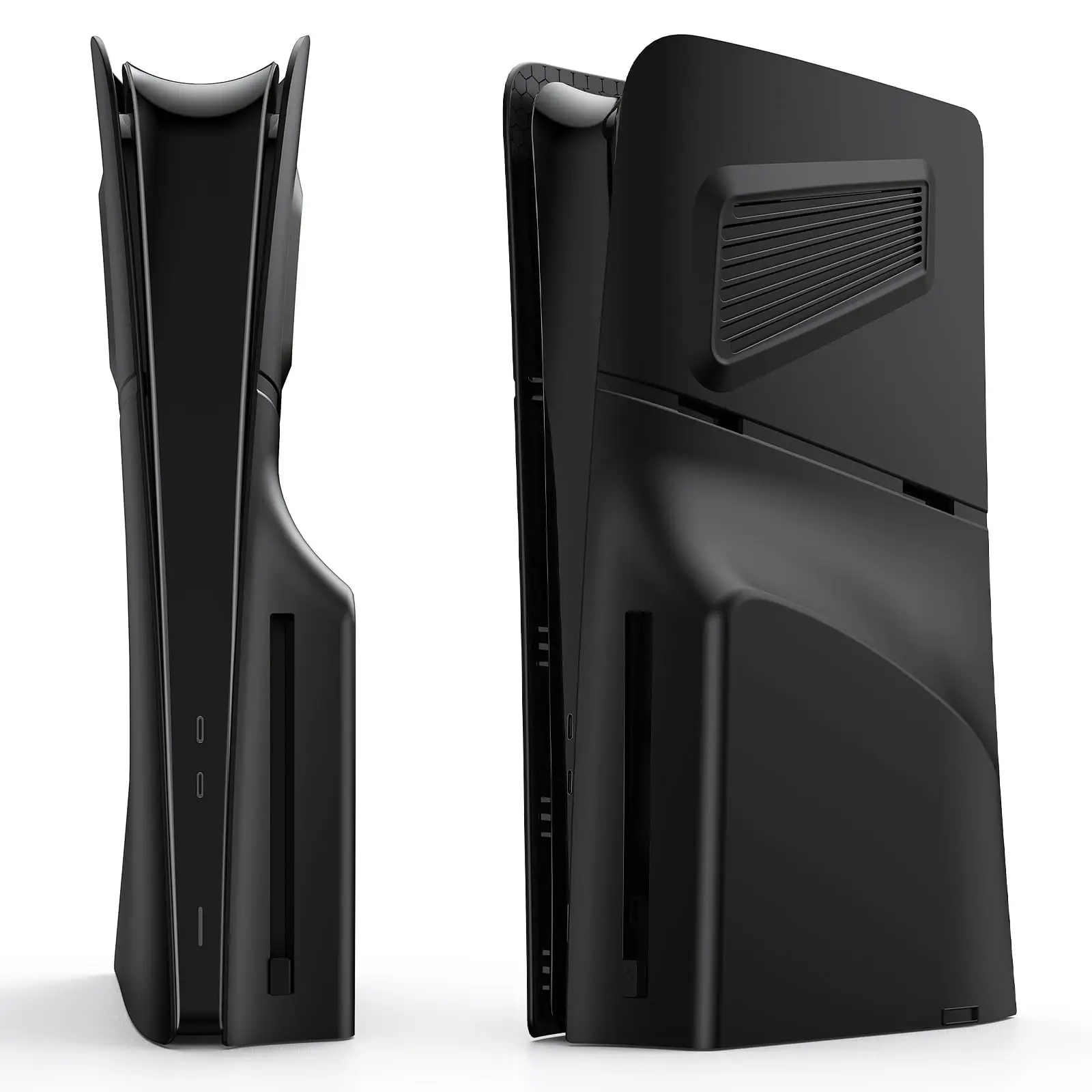 Vervangende Voorplaat Voor Playstation 5 Slanke Dsic Versie Beschermende Hard Case Voor Nieuwe Ps5 Frontplaat Shell Zwart