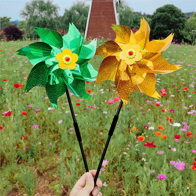 Bird Repeller Pinwheels Reflective Sparkly Scarecrow Pinwheel Windmill Spinner Garden Lawn Yard Decor Keep Birds Away Repellent
