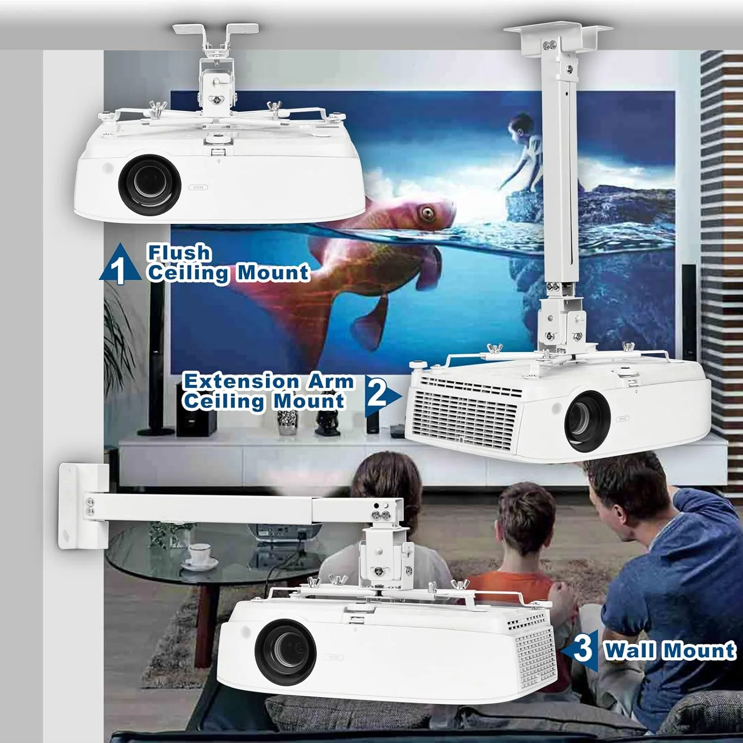 Adjustable Universal Bracket for Projector 43-65 cm Ceiling and Wall Mount for Projector 43-65 cm