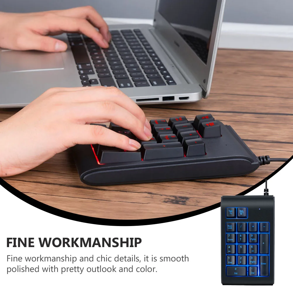 

USB Numeric Keyboard Lightweight Compact Portable Mini Keyboard Creative Design for Laptop Pc Tablet Gaming Office Use Backlit