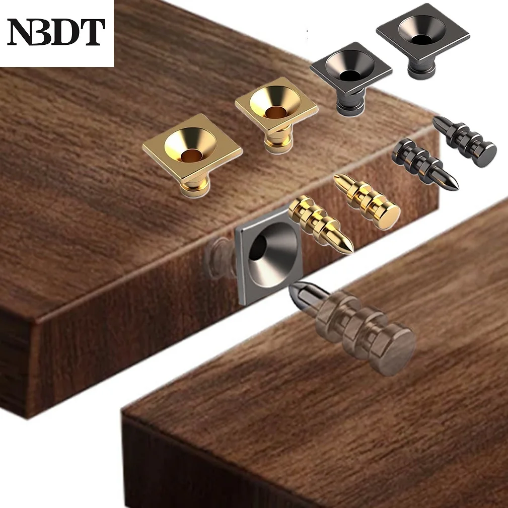 50Pcs Zinc Table Pin Locating Dowel With Square Socket For Top Leaf Alignment Extension