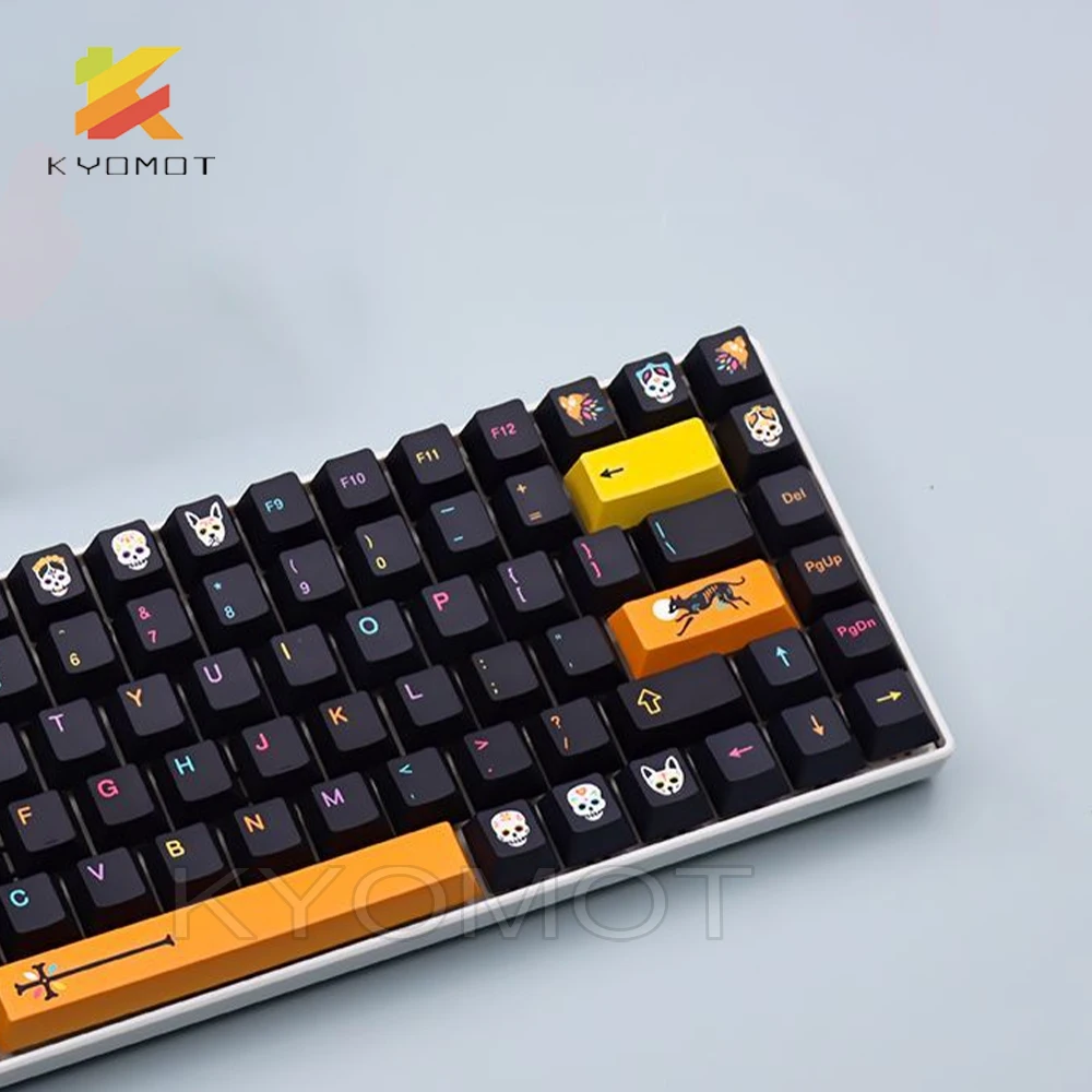 Imagem -05 - Kyomot Gmk Mictlán Keycaps Temáticos Pbt Dye-perfil de Sublimação Cereja 149 Keycap Chave para Faça Você Mesmo Layout mx Interruptor Teclado Mecânico