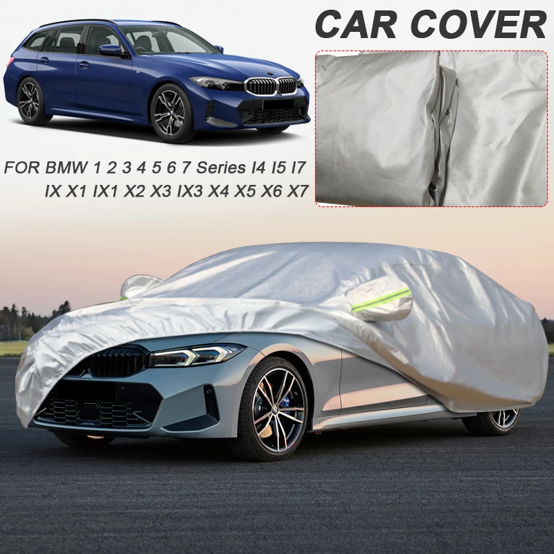 

210T Polyester Waterproof Car Cover For BMW 3 6 7 SERIER HATCHBACK SEDAN TOURING GT I7 IX X1 IX1 X2 IX2 X3 IX3 X4 X5 IX5 X6 X7