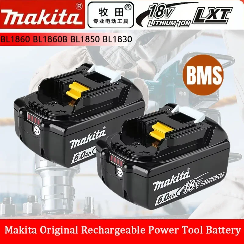 

Makita 18V Battery 6000mAh Rechargeable Power Tools Battery 18V makita with LED Li-ion Replacement LXT BL1860B BL1860 BL1850