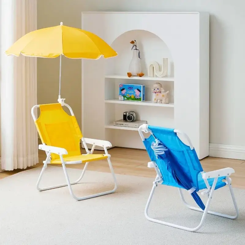 Baby Beach Chair Outdoor Children Folding Back with Umbrella Shade Small Chair