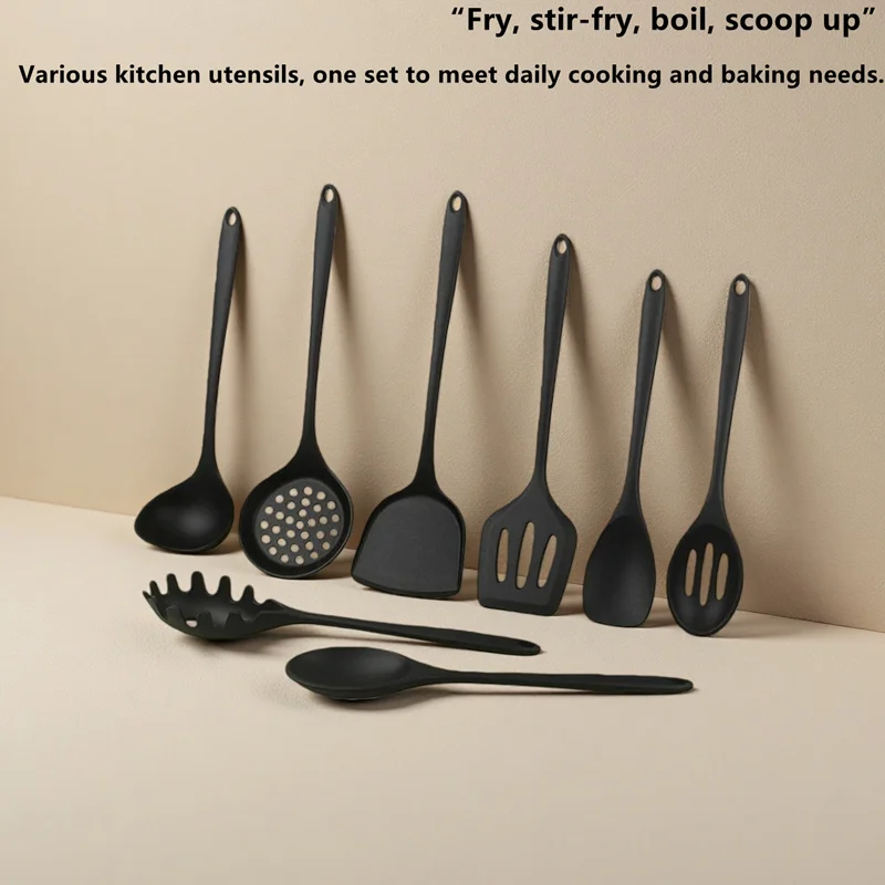 1/4/8Pcs Silicone Cooking Utensils Set, Kitchen Utensils Set for Non-stick Cookware, Dishwasher Safe Kitchen Gadgets Tools