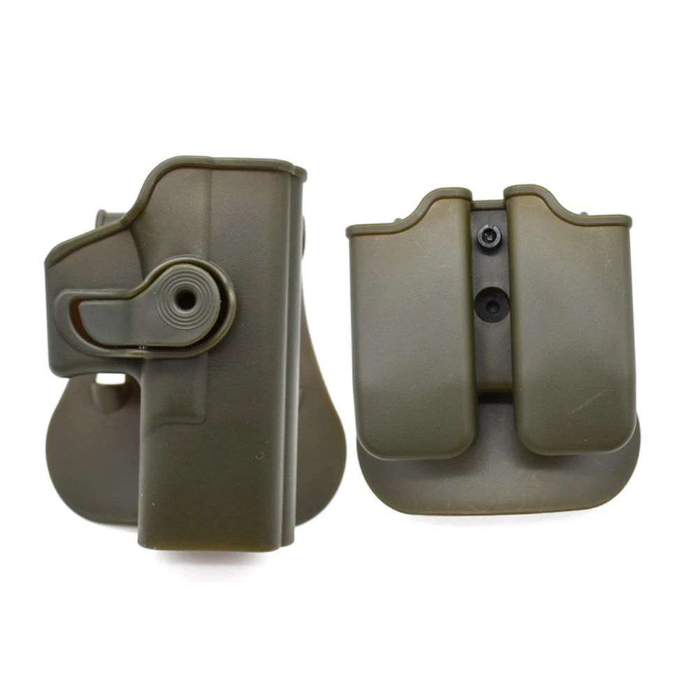 Funda de pistola para Glock 17 Gen 1-4, funda de cintura, funda de pistola de caza táctica, mano derecha, desbloqueo rápido