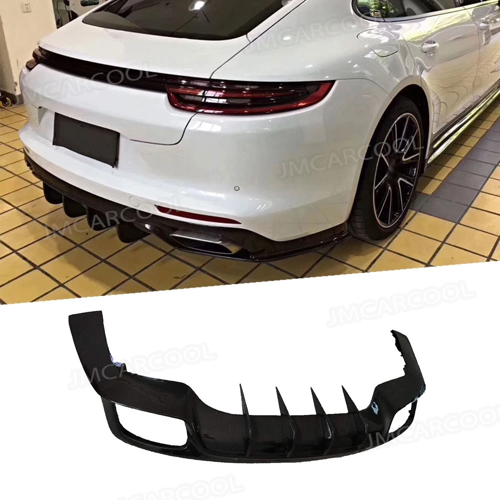 

Задний диффузор из углеродного волокна для Porsche Panamera 971 2017 2018 2019, FRP плавники в стиле акулы, автомобильный бампер, защита, Стайлинг автомобиля