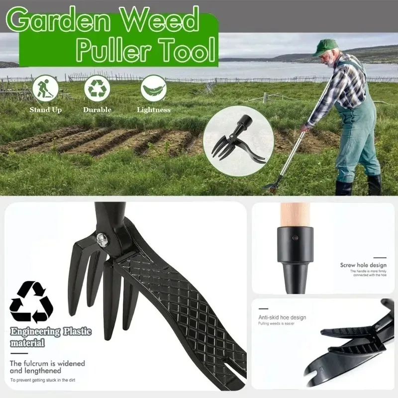Plastic Weeding Head Replacement Stand Up Weed Puller Claw Tool Engineering Garden Foot Pedal Digging Grass Shovel Root Remover
