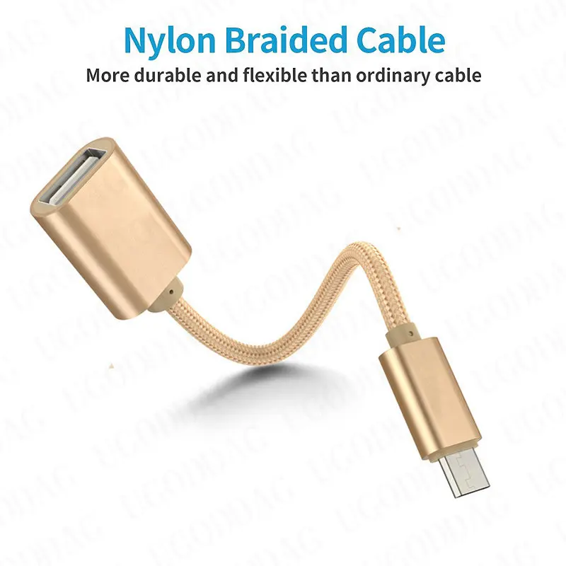 Micro USB kabel USB Micro USB 2.0 żeński konwerter dla Samsung Xiaomi U dysk mysz klawiatura Adapter OTG