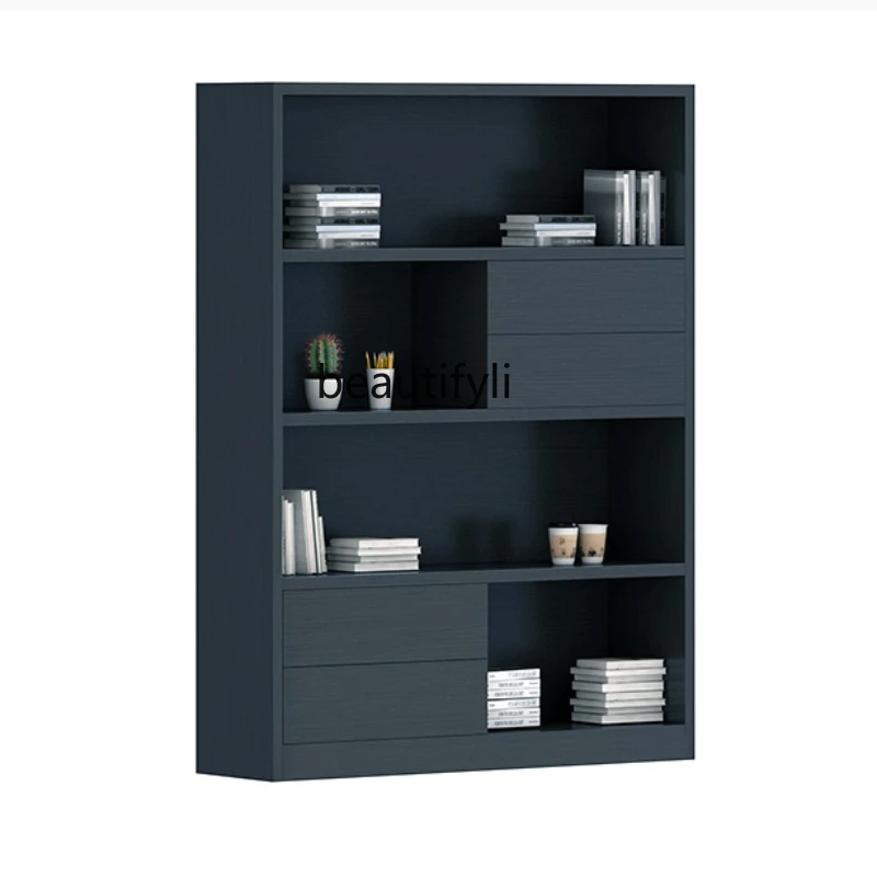 

Modern Light Luxury Italian Minimalist Bookshelf Nordic Minimalist Study Locker Bookcase Solid Wood