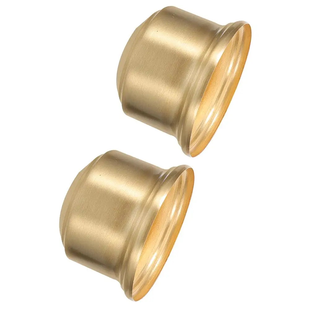 

2 Pcs Brass Lamp Cup Finials Pendant Parts for Lamps DIY Holder Shade Replacement Decorative