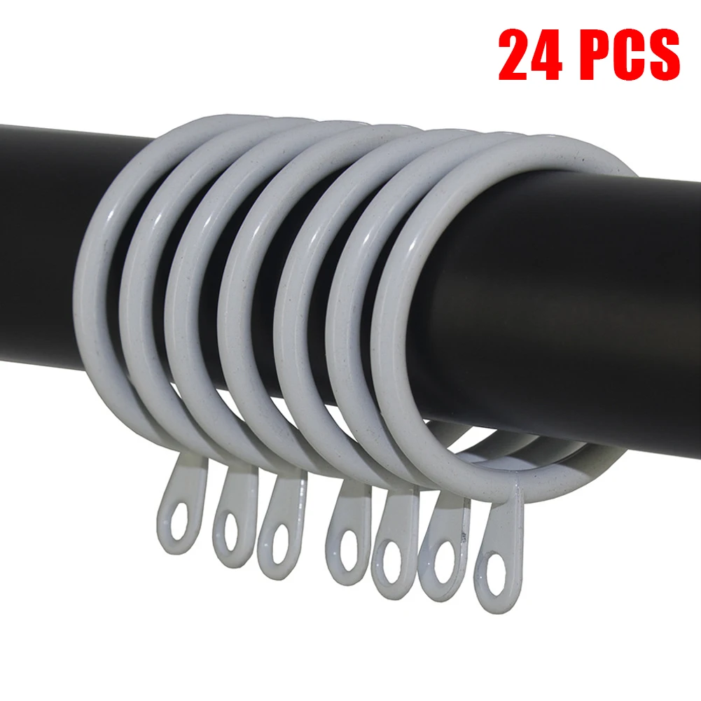 Anneaux de Rideau de Douche en Acier Inoxydable, Clips Métalliques, 24 Pièces, Nouvelle Collection