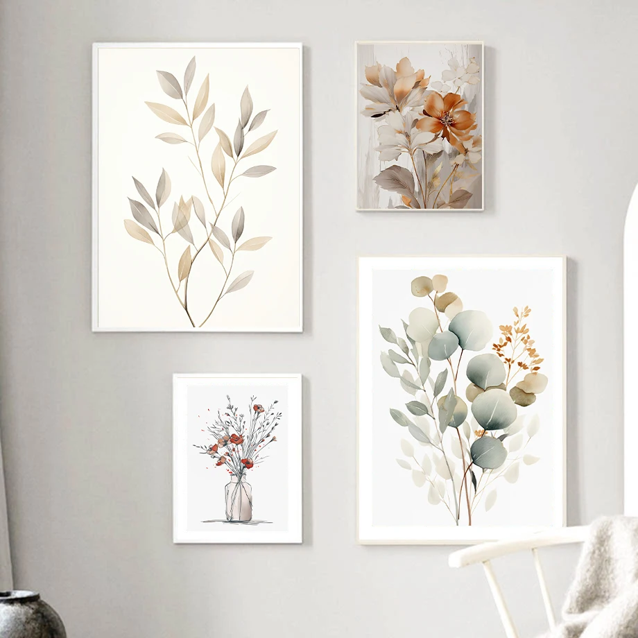 غسل اللوحة نمط الحد الأدنى زهرية الديكور فنجان القهوة الأزياء جدار الفن قماش اللوحة الشمال ملصق ديكور الغرفة #3