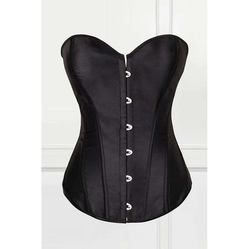 

Корсет-бюстье больших размеров с кружевной отделкой и застежками на шнуровке