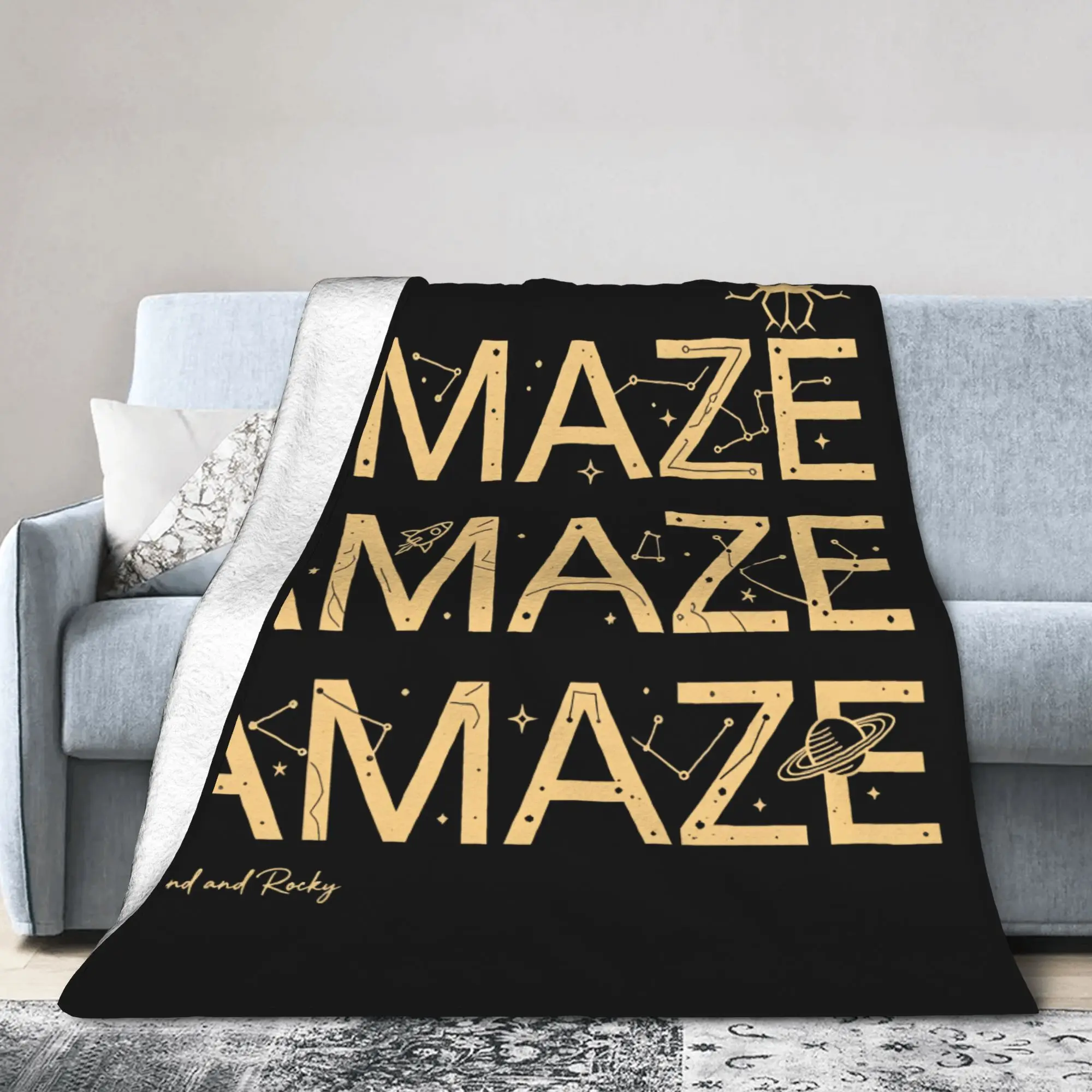 Project Hail Mary Inspired Sci Amaze Blanket Fleece Print Eridani-Rocky Portable Warm Throw Blankets for Car
