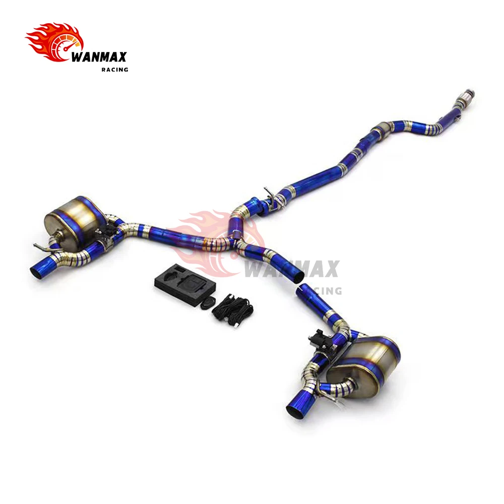 70mm Titanium Valved Exhaust System for  CLS 350 (LHD) - Sport Cat-Back Upgrade, Enhanced Sound & Power, Direct Bolt-On