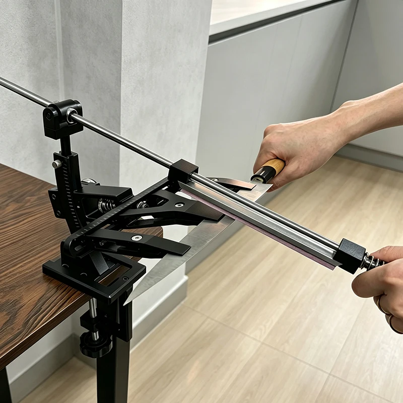 Fixed-angle Knife Sharpener, Upgraded  Finely Adjust The Sharpening Angle Professional Knife Sharpener, 360° Rotating Knife Sets