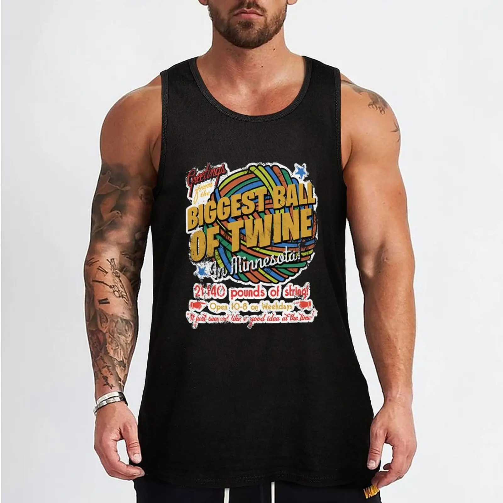 The Biggest Ball of Twine in Minnesota Tank Top Street Style Casual Tank Top Urban Sleeveless