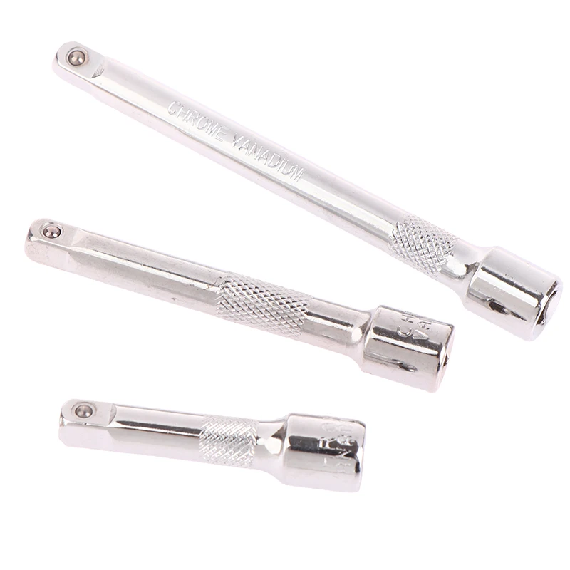 50/75/100mm Chromed Steel Extension Bar Ratchet Socket Wrench Adapter 50/75/100MM Extension Sleeve Wrench Power Drill Adapter