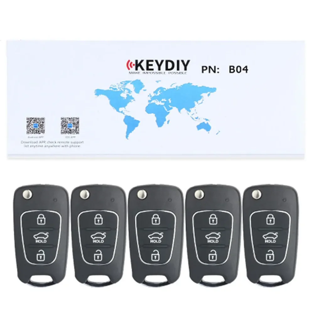 

5 шт./лот KEYDIY B04 3-кнопочный универсальный автомобильный ключ-пульт KD серии B для инструментов KD200 KD900 URG200 KD-X2 в стиле Hyundai