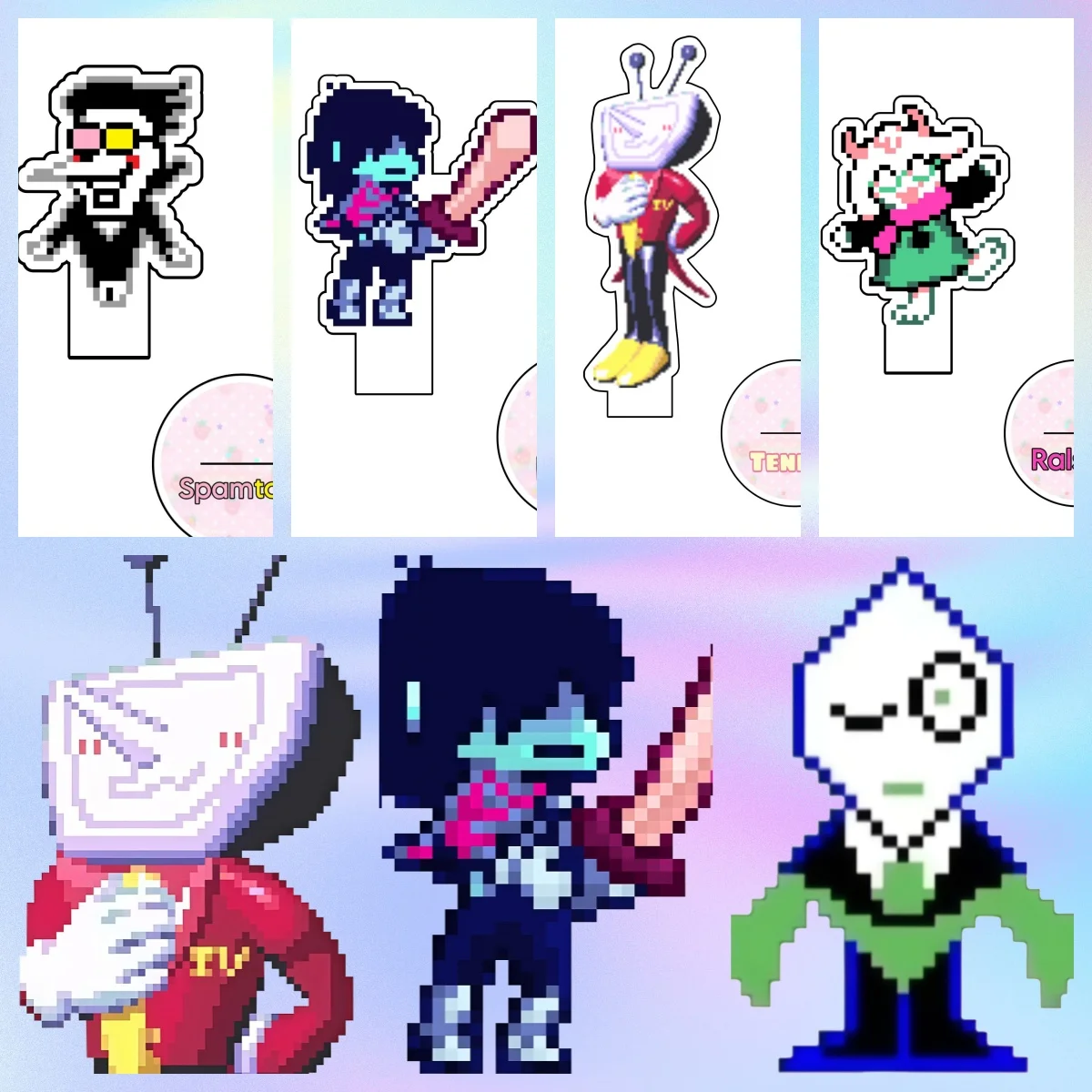 

Acrylic Anime Cartoons Standee for Spamton Mettaton Anime Peripheral Creativity Desk Standing Decoration Cartoon Fan Gift