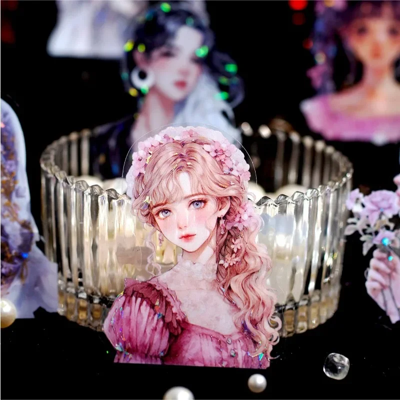 10Pieces PET Sticker Dream Song Dream lace Girl Handbook Decoration Materials Package Supplies Scrapbook cut 174*100mm