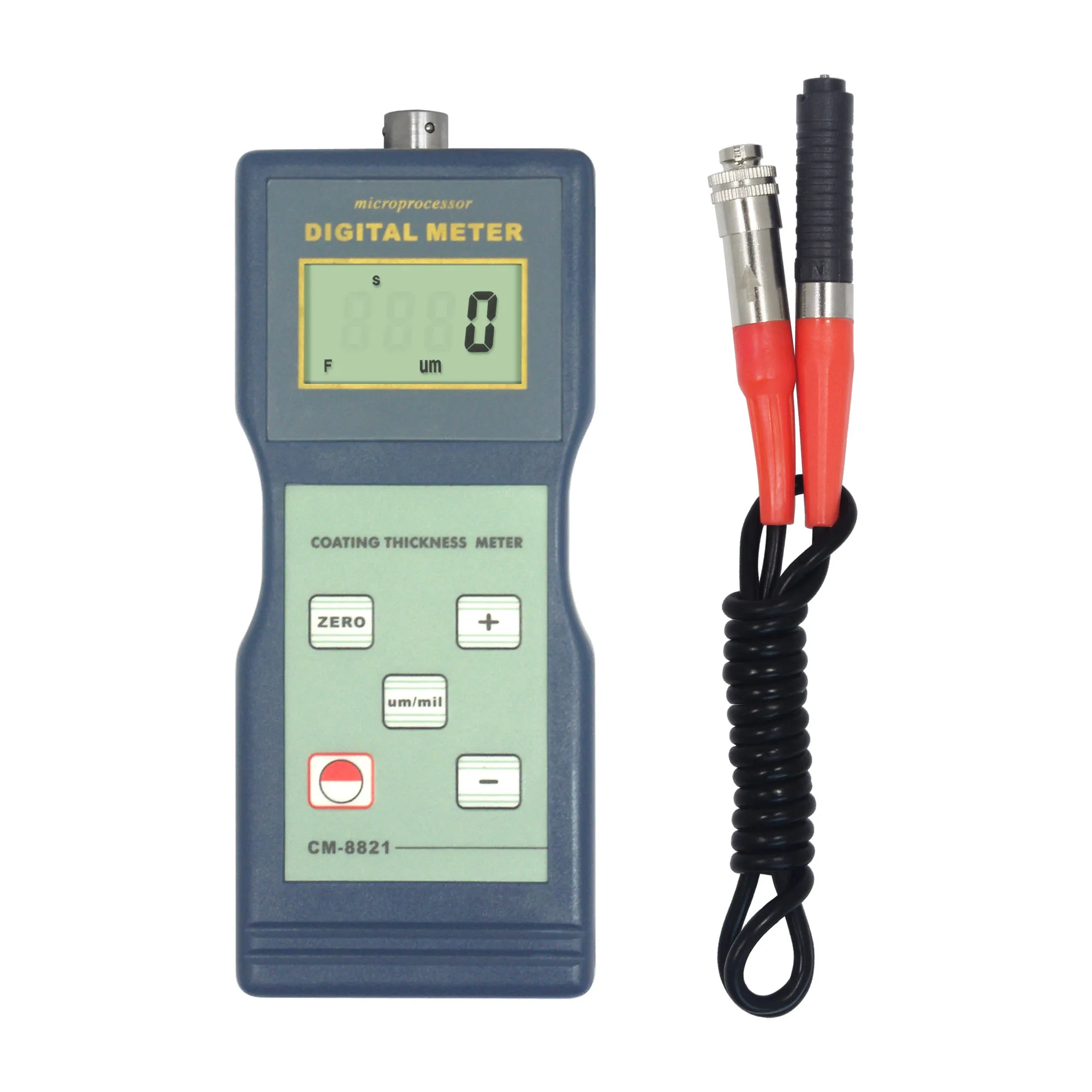 CM8821 New Digital Paint Coating Thickness Meter Gauge F Probes