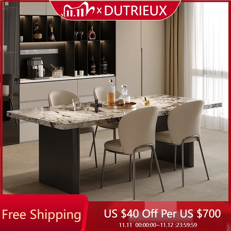 

Marble Coffee Dining Table Mobile Restaurant Conference Study Modern Luxury Dining Table Lounge Mesas De Jantar Home Furniture