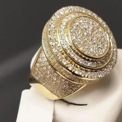 Popular hip hop full zircon ring creative fashion temperament single item men's and women's hand jewelry