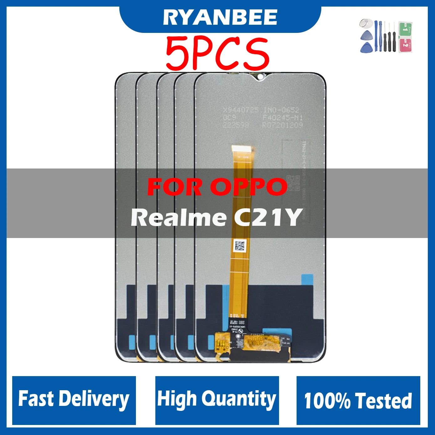 

5PCS Original LCD For Oppo Realme C21Y RMX3261 RMX3263 LCD Display Touch Screen with Frame For Oppo Realme-C21Y LCD Replacement