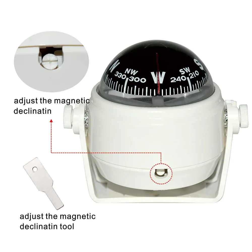 1pc Electronic Digital Compass Boat Caravan Car Compass Equipment Accessories Multifunctional Outdoor Sea Marine Compass