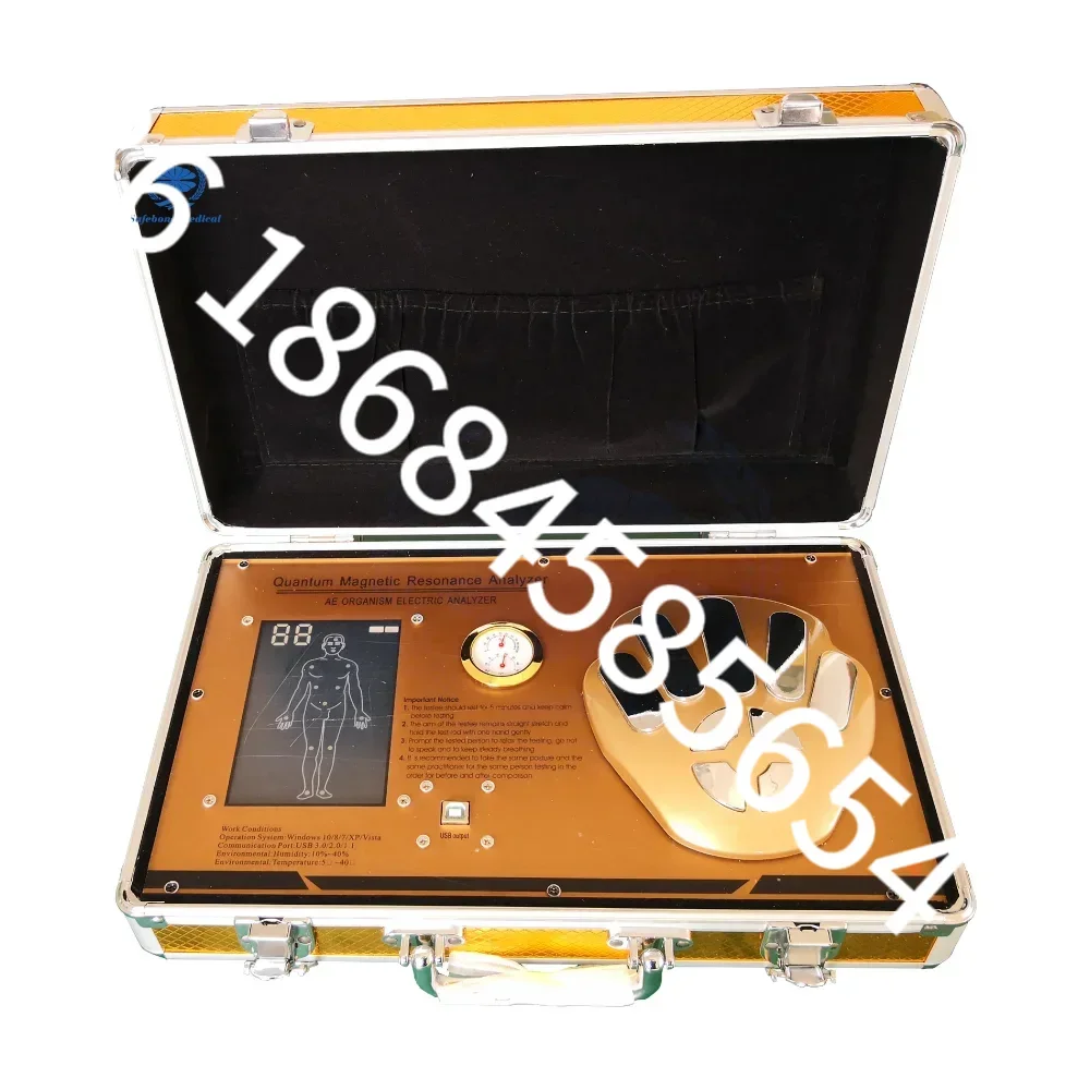 

New quantum resonance magnetic analyzer for health testing Hand-touch quantum body analyzer for diagnosis