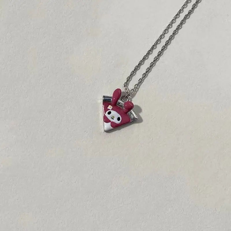 Sanrio Hello Kitty Magnetic Necklace Kulomi Baku Cinnamon Dog Melody Cartoon Necklace Girlfriend Couple Kids Holiday Gift